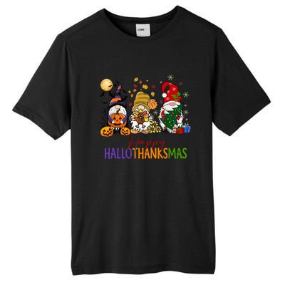 Coffee Halloween Thanksgiving Christmas Happy Hallothanksmas Gift Tall Fusion ChromaSoft Performance T-Shirt