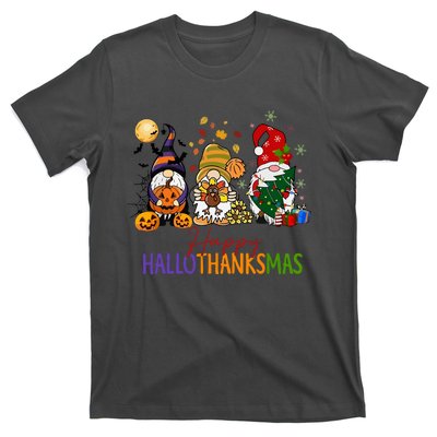 Coffee Halloween Thanksgiving Christmas Happy Hallothanksmas Gift T-Shirt