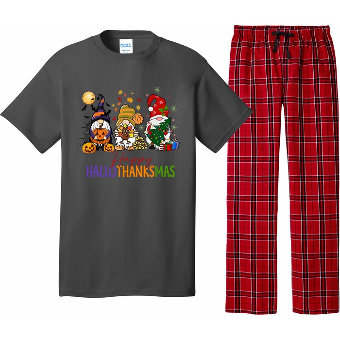 Coffee Halloween Thanksgiving Christmas Happy Hallothanksmas Gift Pajama Set