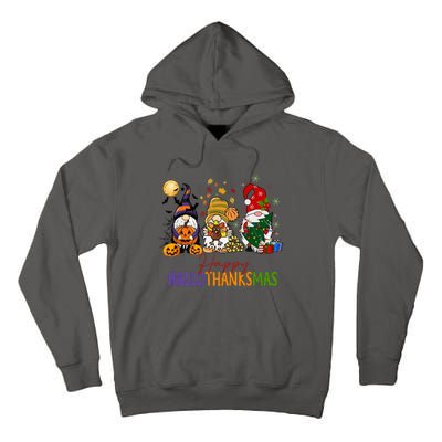 Coffee Halloween Thanksgiving Christmas Happy Hallothanksmas Gift Tall Hoodie