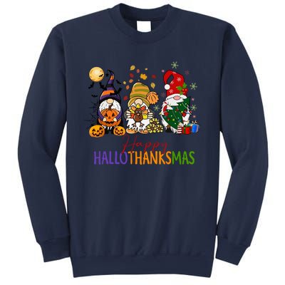 Coffee Halloween Thanksgiving Christmas Happy Hallothanksmas Gift Sweatshirt