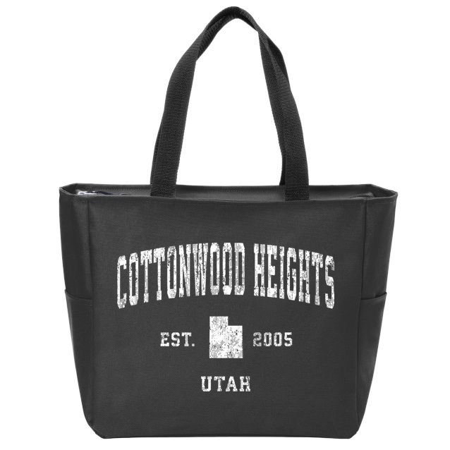 Cottonwood Heights Utah Ut Vintage Sports Zip Tote Bag