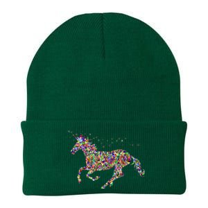 Colourful Horse Unicorn Gift Tee Knit Cap Winter Beanie