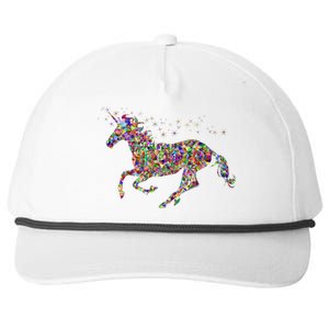 Colourful Horse Unicorn Gift Tee Snapback Five-Panel Rope Hat