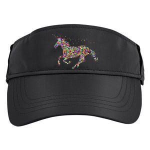 Colourful Horse Unicorn Gift Tee Adult Drive Performance Visor