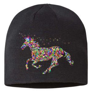 Colourful Horse Unicorn Gift Tee Sustainable Beanie