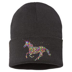 Colourful Horse Unicorn Gift Tee Sustainable Knit Beanie