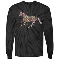 Colourful Horse Unicorn Gift Tee Tie-Dye Long Sleeve Shirt