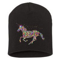 Colourful Horse Unicorn Gift Tee Short Acrylic Beanie