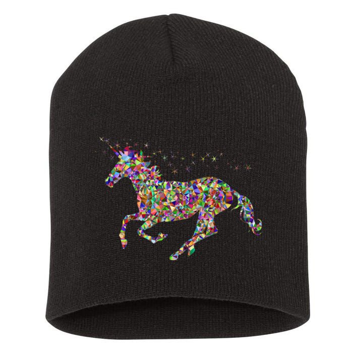 Colourful Horse Unicorn Gift Tee Short Acrylic Beanie