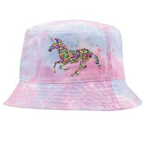 Colourful Horse Unicorn Gift Tee Tie-Dyed Bucket Hat