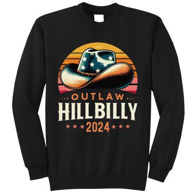 Cow Hat Us Election Day Vintage Outlaw Hillbilly 2024 Sweatshirt