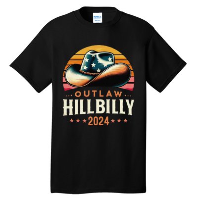 Cow Hat Us Election Day Vintage Outlaw Hillbilly 2024 Tall T-Shirt