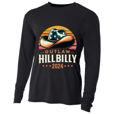 Cow Hat Us Election Day Vintage Outlaw Hillbilly 2024 Cooling Performance Long Sleeve Crew