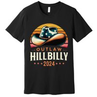 Cow Hat Us Election Day Vintage Outlaw Hillbilly 2024 Premium T-Shirt