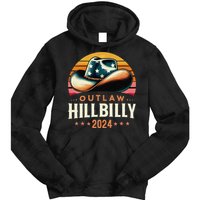 Cow Hat Us Election Day Vintage Outlaw Hillbilly 2024 Tie Dye Hoodie