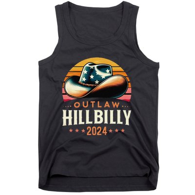 Cow Hat Us Election Day Vintage Outlaw Hillbilly 2024 Tank Top