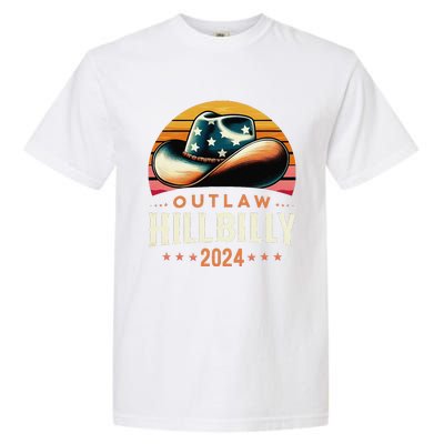 Cow Hat Us Election Day Vintage Outlaw Hillbilly 2024 Garment-Dyed Heavyweight T-Shirt