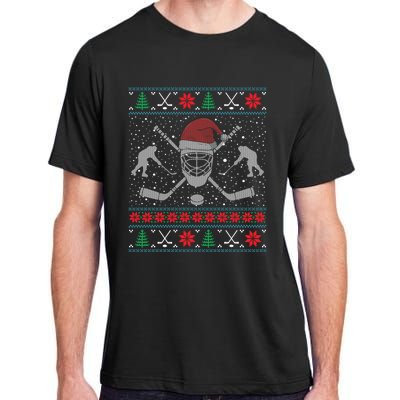 Christmas Hockey Ugly Christmas Xmas Cool Gift Adult ChromaSoft Performance T-Shirt