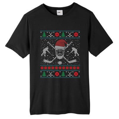 Christmas Hockey Ugly Christmas Xmas Cool Gift Tall Fusion ChromaSoft Performance T-Shirt