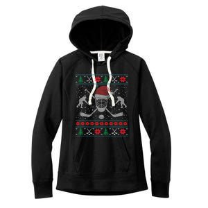 Christmas Hockey Ugly Christmas Xmas Cool Gift Women's Fleece Hoodie