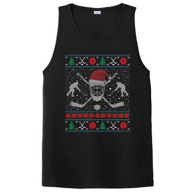 Christmas Hockey Ugly Christmas Xmas Cool Gift PosiCharge Competitor Tank