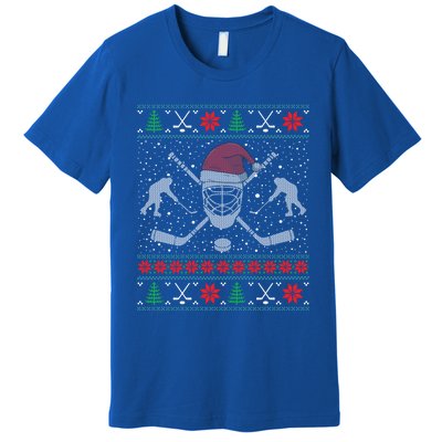 Christmas Hockey Ugly Christmas Xmas Cool Gift Premium T-Shirt