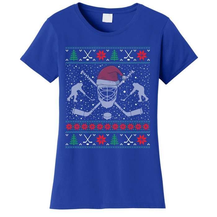 Christmas Hockey Ugly Christmas Xmas Cool Gift Women's T-Shirt