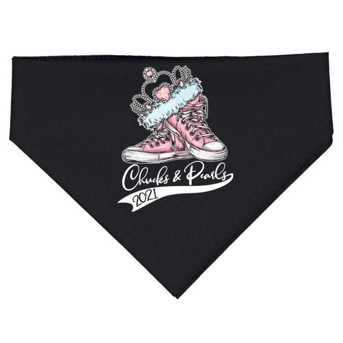 Chucks & Pearls 2021 Crown Madam Vice President Kamala Harris  USA-Made Doggie Bandana