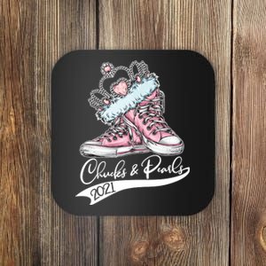 Chucks & Pearls 2021 Crown Madam Vice President Kamala Harris  Coaster