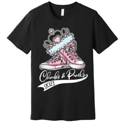 Chucks & Pearls 2021 Crown Madam Vice President Kamala Harris  Premium T-Shirt