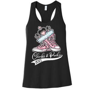 Chucks & Pearls 2021 Crown Madam Vice President Kamala Harris  Women's Racerback Tank