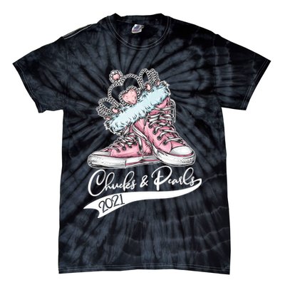 Chucks & Pearls 2021 Crown Madam Vice President Kamala Harris  Tie-Dye T-Shirt