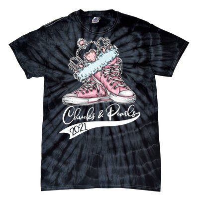 Chucks & Pearls 2021 Crown Madam Vice President Kamala Harris  Tie-Dye T-Shirt