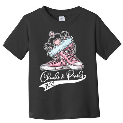 Chucks & Pearls 2021 Crown Madam Vice President Kamala Harris  Toddler T-Shirt