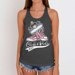 Chucks & Pearls 2021 Crown Madam Vice President Kamala Harris  Women's Knotted Racerback Tank