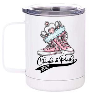 Chucks & Pearls 2021 Crown Madam Vice President Kamala Harris  12 oz Stainless Steel Tumbler Cup