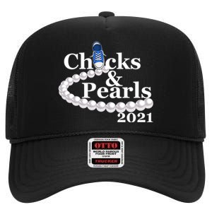 Chucks And Pearls 2021 Kamala Harris High Crown Mesh Back Trucker Hat