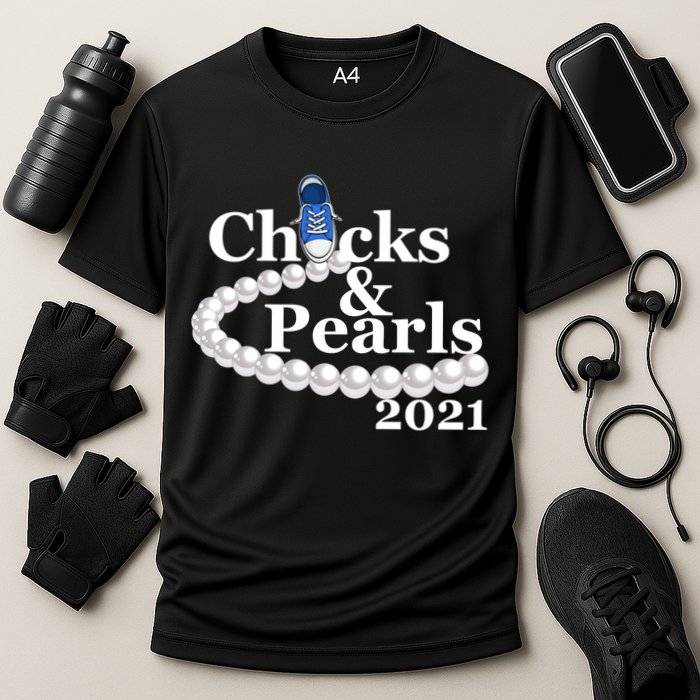 Chucks And Pearls 2021 Kamala Harris Cooling Performance Crew T-Shirt