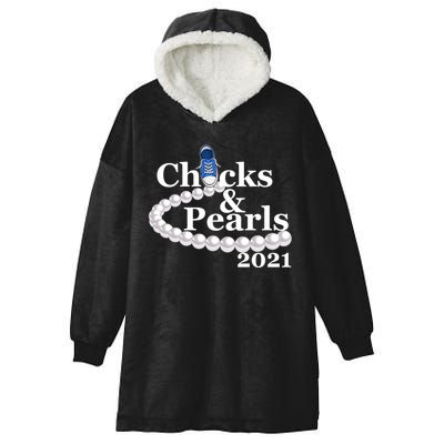 Chucks And Pearls 2021 Kamala Harris Hooded Wearable Blanket