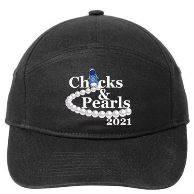 Chucks And Pearls 2021 Kamala Harris 7-Panel Snapback Hat