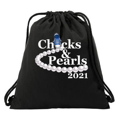 Chucks And Pearls 2021 Kamala Harris Drawstring Bag