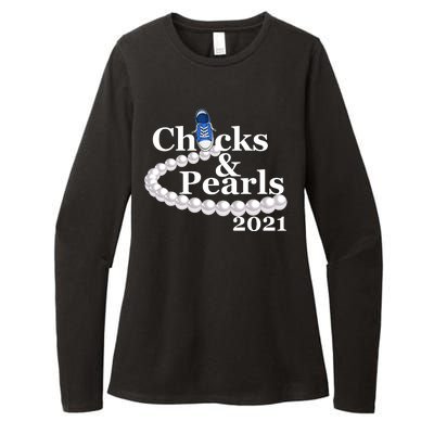 Chucks And Pearls 2021 Kamala Harris Womens CVC Long Sleeve Shirt