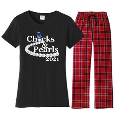 Chucks And Pearls 2021 Kamala Harris Women's Flannel Pajama Set