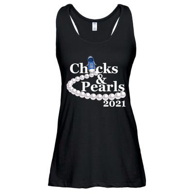 Chucks And Pearls 2021 Kamala Harris Ladies Essential Flowy Tank