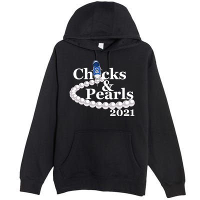 Chucks And Pearls 2021 Kamala Harris Premium Pullover Hoodie