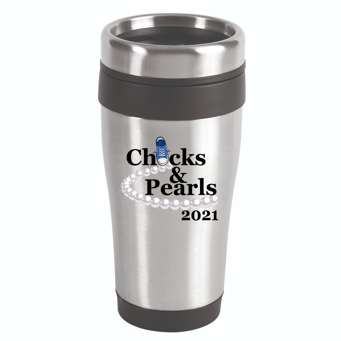Chucks And Pearls 2021 Kamala Harris 16oz Travel Tumbler