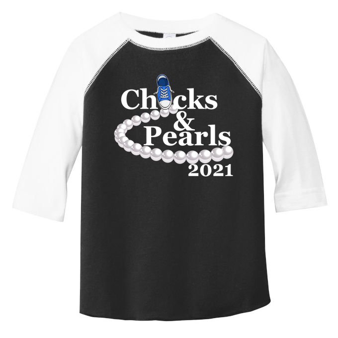 Chucks And Pearls 2021 Kamala Harris Toddler Fine Jersey T-Shirt