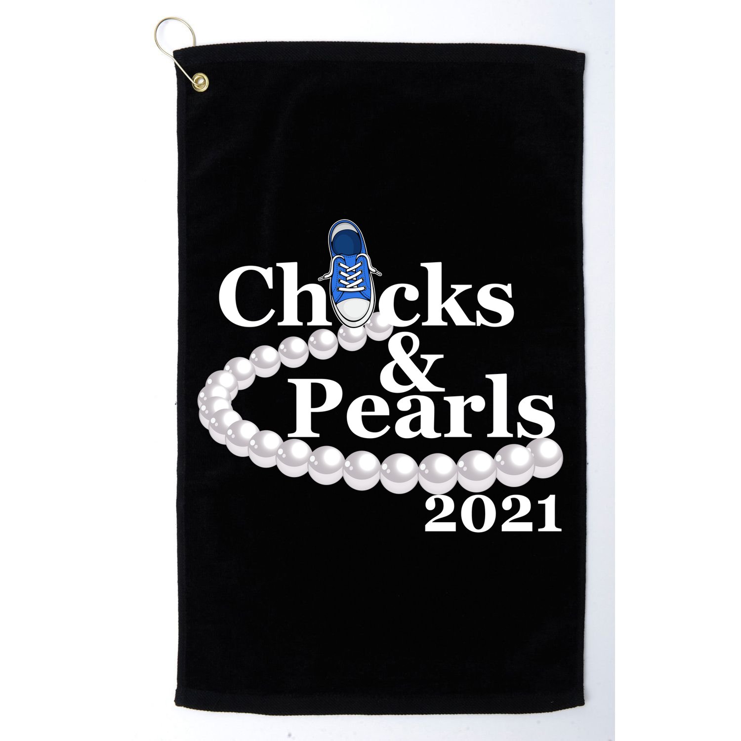 Chucks And Pearls 2021 Kamala Harris Golf Towel