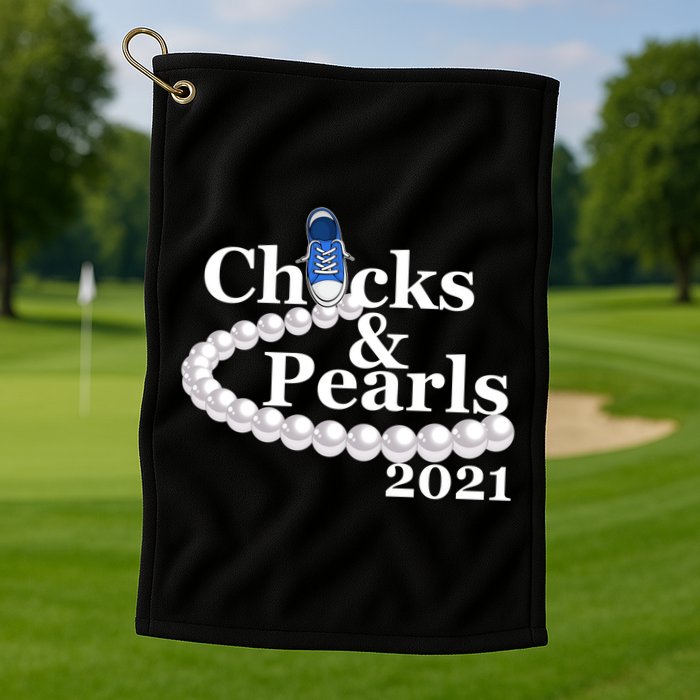 Chucks And Pearls 2021 Kamala Harris Golf Towel